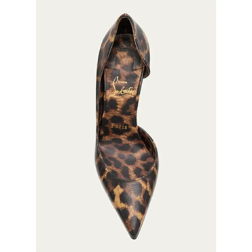 CHRISTIAN LOUBOUTIN Vibella Red-Sole Leopard-Print Leather Pumps 37 BNIB